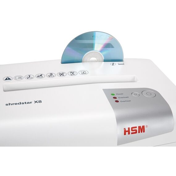 Distrugator documente HSM ShredStar X8 capacitate 8 coli taiere cross-cut H-1044121 - 7Papet