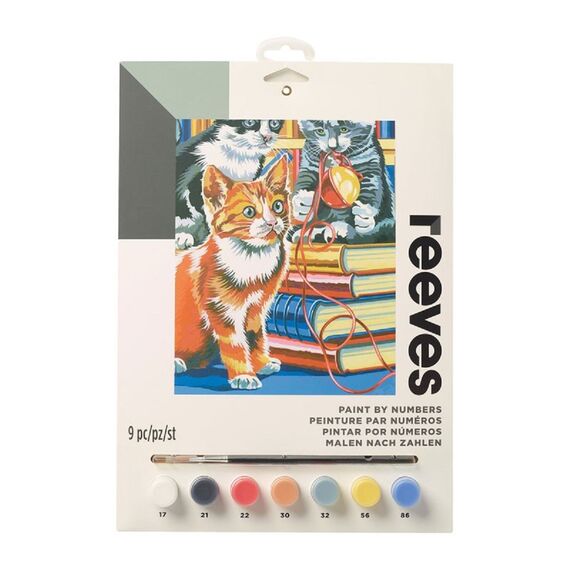 Pictura pe numere Kitten on Books Reeves PPNJ83 - Papet