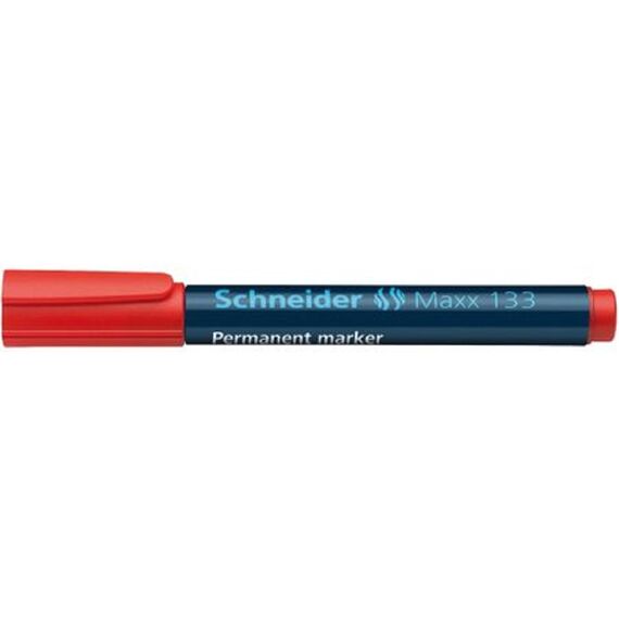 Marker permanent cu varf tesit SCHNEIDER Maxx 133, ALEGE CULOAREA: Rosu - Papet