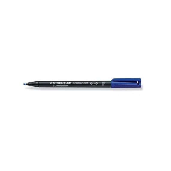 Marker permanent 0.6 mm, STAEDTLER Lumocolor F, ALEGE CULOAREA: Albastru - 2Papet