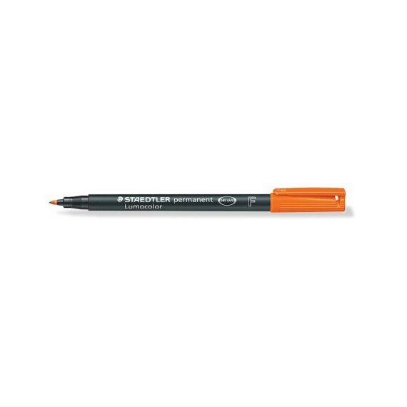 Marker permanent 0.6 mm, STAEDTLER Lumocolor F, ALEGE CULOAREA: Portocaliu - Papet