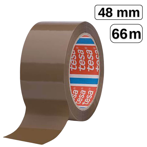 Banda adeziva cauciuc sintetic 48mm x 66m maro, TESA - Papet