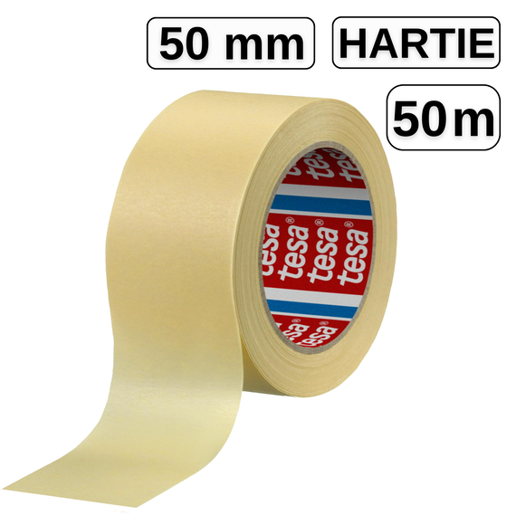 Banda adeziva din hartie, 50 mm x 50 m, TESA - Papet