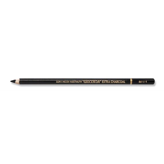 Creion cu mina carbune natural negru, KOH-I-NOOR Gioconda, Model: Hard - 2Papet