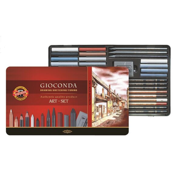 Set Large arta Gioconda Koh-i-Noor 39 piese cutie metalica K8891 - 2Papet