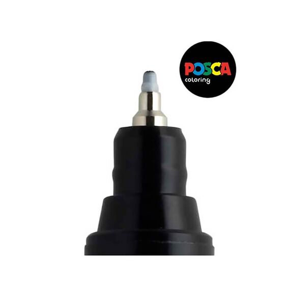 Marker Uni PC-1MR POSCA 0.7 mm varf fin metalic, Albastru Deschis - 2Papet