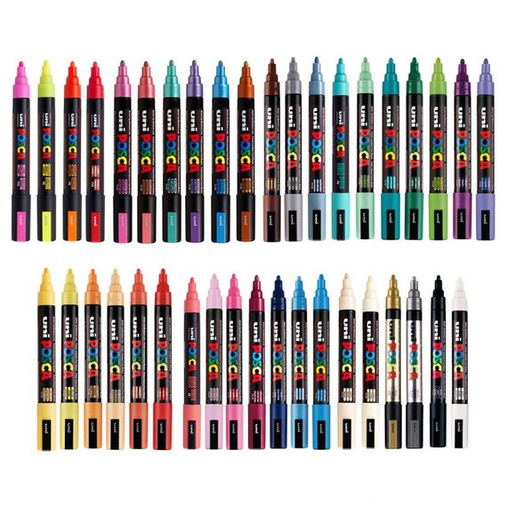 Marker Uni PC-5M POSCA 1.8-2.5 mm, Argintiu - 2Papet