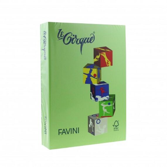 Carton colorat Verde iarba A4, FAVINI, 160 g/mp, 250 coli/top, cod culoare 203 - Papet