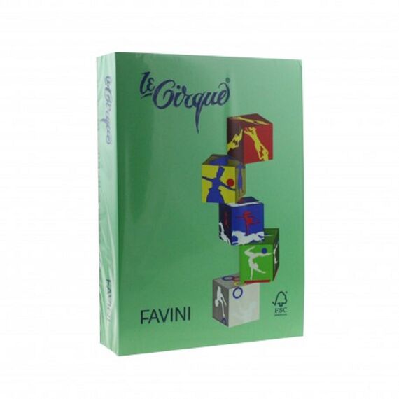 Carton colorat Verde inchis A4, FAVINI, 160 g/mp, 250 coli/top, cod culoare 208 - Papet