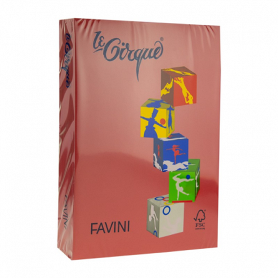 Carton colorat Rosu rubin A4, FAVINI, 160 g/mp, 250 coli/top, cod culoare 210 - Papet