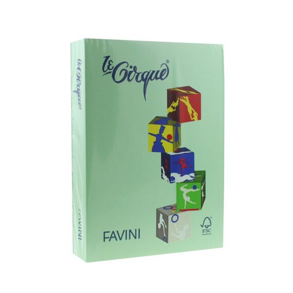 Hartie colorata Verde deschis A4, FAVINI, 80 g/mp, 500 coli/top, cod culoare 107 - Papet