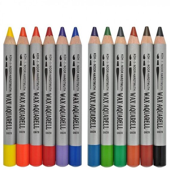Creion Wax Aquarell KOH-I-NOOR, ALEGE CULOAREA: Galben - 2Papet