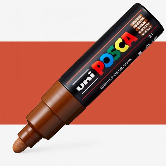 Marker Uni PC-7M POSCA 4.5-5.5 mm, Maro - Papet