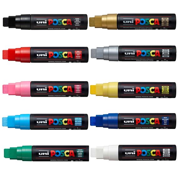 Marker UNI PC-17K POSCA 15.0 mm, Negru - 2Papet