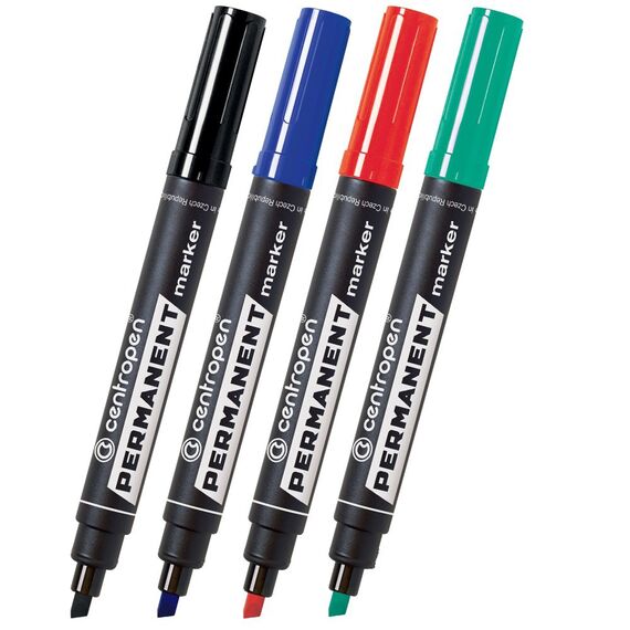 Marker permanent cu verf tesit, CENTROPEN 8576, ALEGE CULOAREA: Albastru - Papet