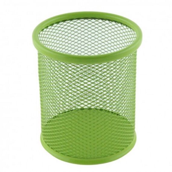 Suport instrumente de scris metalic, forma cilindrica, Mesh, colorat, ECADA, ALEGE CULOAREA: Verde - Papet