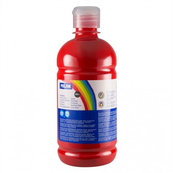 Culori tempera 500 ml, MILAN, ALEGE CULOAREA: Rosu - 2Papet