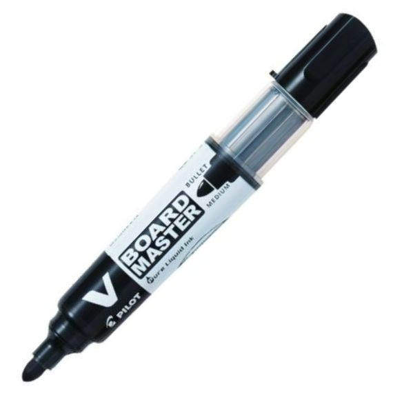 Marker whiteboard reincarcabil, PILOT Vboard Master M, ALEGE CULOAREA: Negru - 2Papet