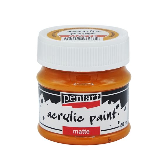 Culoare acrilica mata, 50 ml, PENTART Matte, ALEGE CULOAREA: Orange - Papet