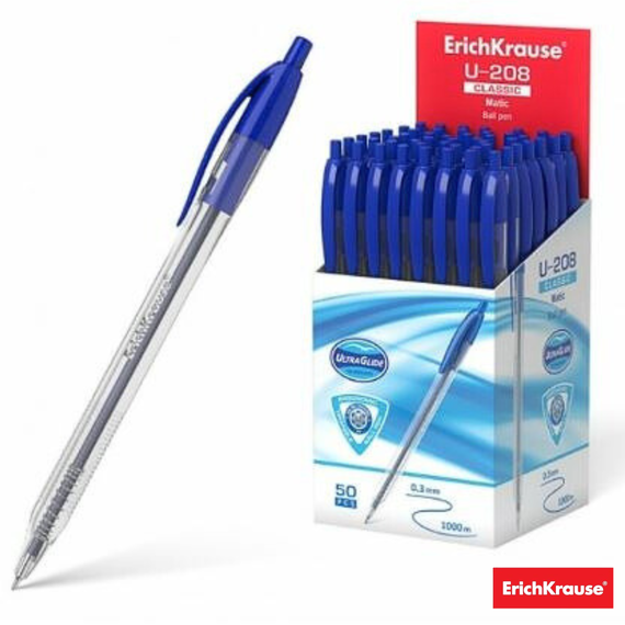 Pix cu mecanism 1.0mm, ERICH KRAUSE Ultra Glide U-208, scriere albastra - Papet