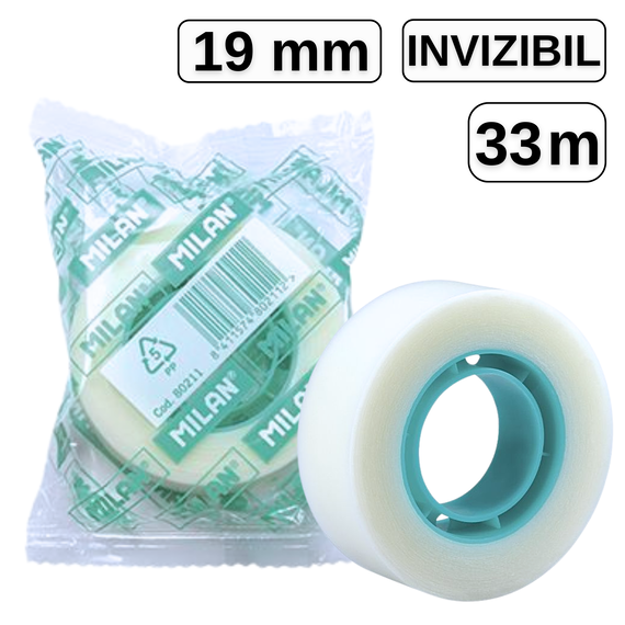 Banda adeziva invizibila, 19 mm x 33 m, MILAN - Papet