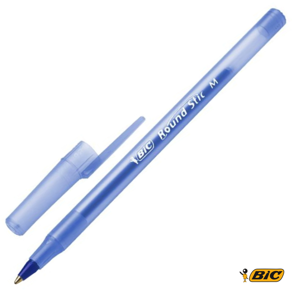 Pix fara mecanism, BIC Round Stic M, scriere albastra - Papet