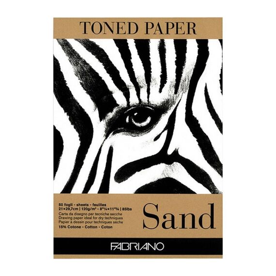 Bloc desen Toned Paper sand 21X29.7 cm 120g/mp 50 coli Fabriano RFB4.191.004.96 - Papet
