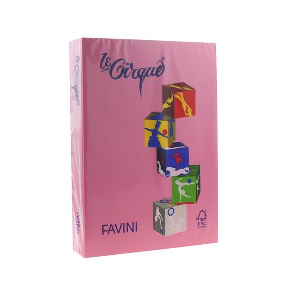 Hartie colorata Roz Ciclam A4, FAVINI, 80 g/mp, 500 coli/top, cod culoare 206 - Papet
