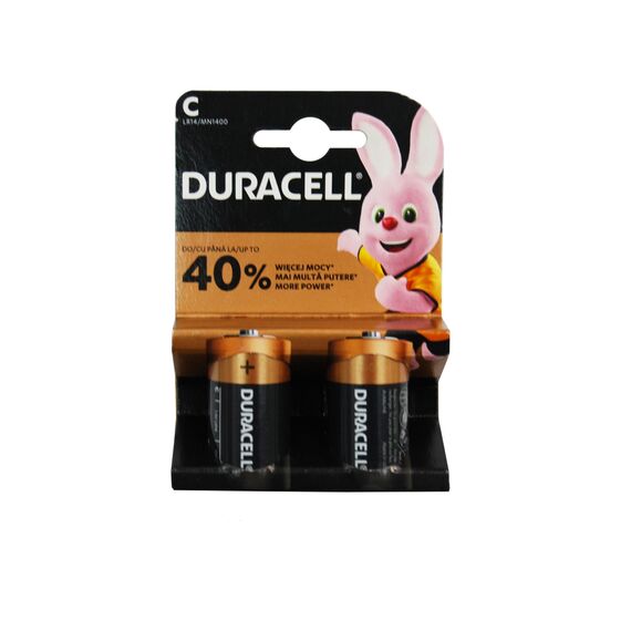 Baterie alcalina DURACELL C LR14, 2 buc/set - Papet