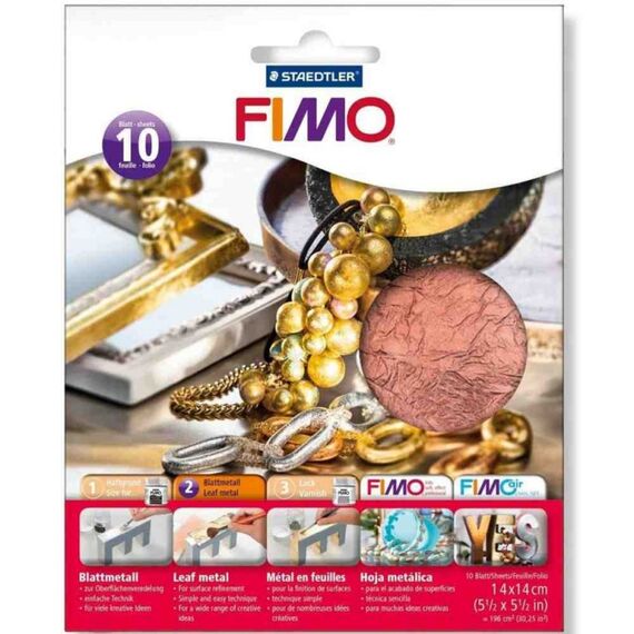 Fimo foite metal cupru 14X14,10 buc/set STH-8781-26 - Papet