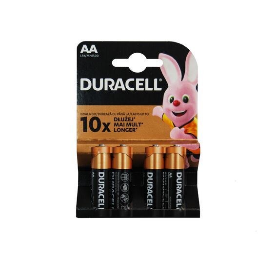Baterie alcalina DURACELL AA LR6 1.5V, 4 buc/set - Papet