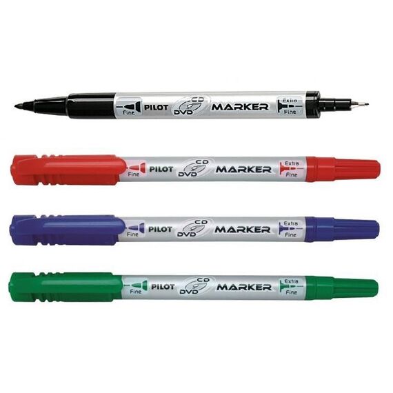 Marker permanent cu 2 capete, 0.4 mm, PILOT Twin BegreeN, ALEGE CULOAREA: Albastru - 2Papet