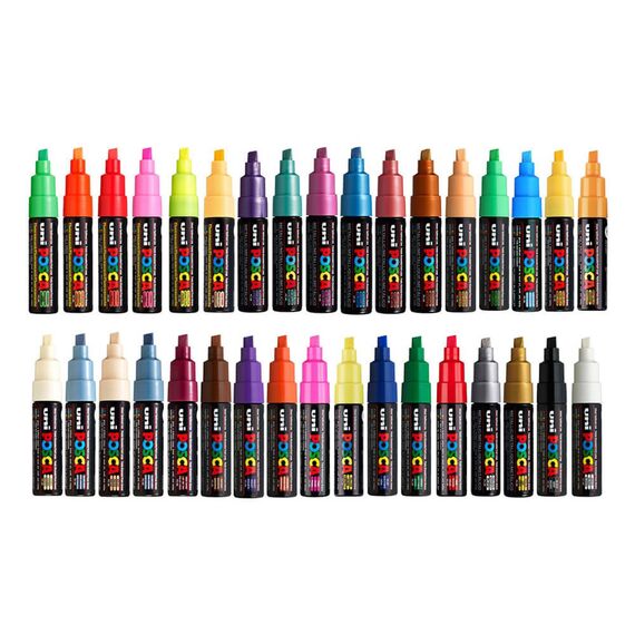 Marker Uni PC-8K POSCA 8.0 mm, Verde fluorescent - 2Papet