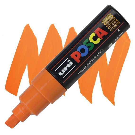 Marker Uni PC-8K POSCA 8.0 mm, Portocaliu - Papet