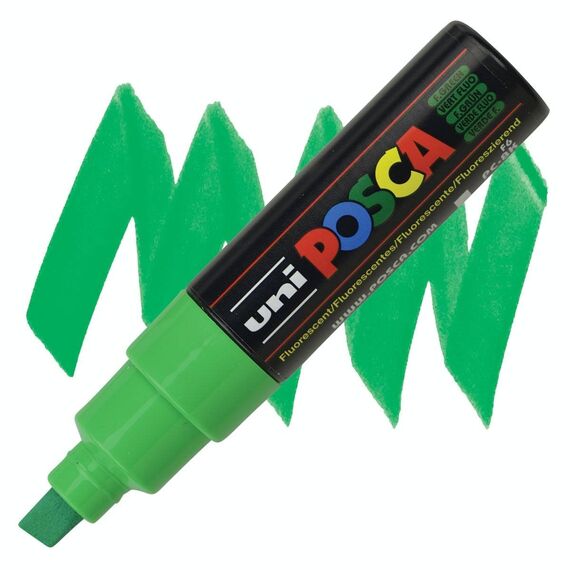 Marker Uni PC-8K POSCA 8.0 mm, Verde fluorescent - Papet
