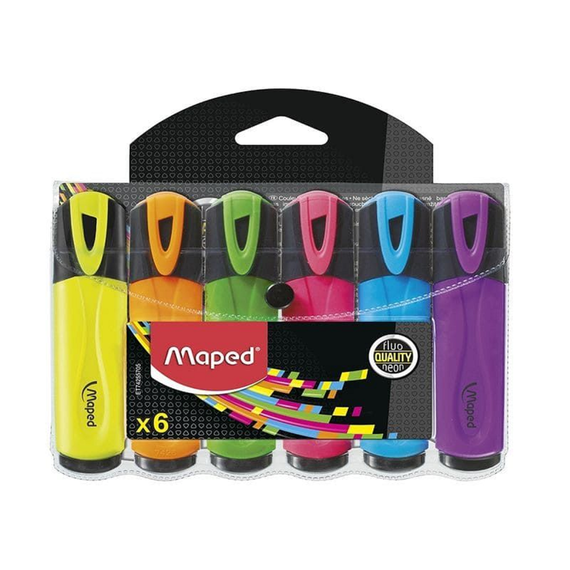 Textmarker MAPED Fluo Peps Classic, 6 buc/set - Papet