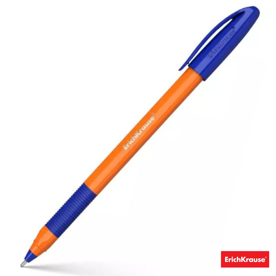 Pix fara mecanism 1.0mm, cu grip, ERICH KRAUSE Orange Ultra Glide U-109, scriere albastra - Papet