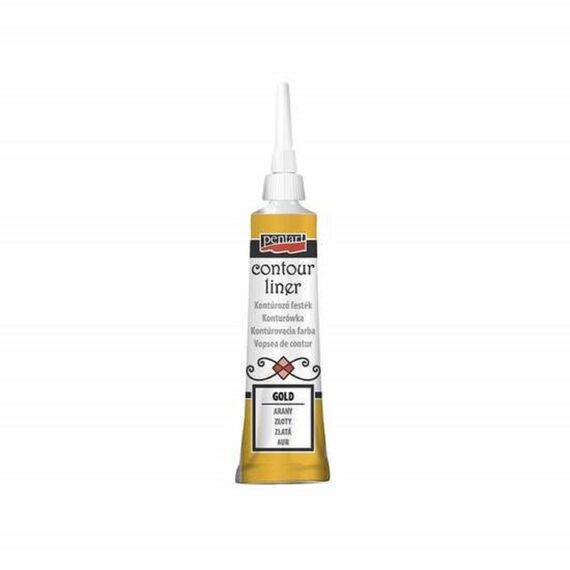 Contur liner 3D acrilic auriu 20 ml Pentart P2461 - Papet