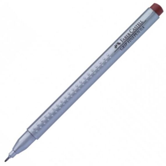 Fineliner 0.4 mm cu grip, FABER-CASTELL, ALEGE CULOAREA: Maro - Papet