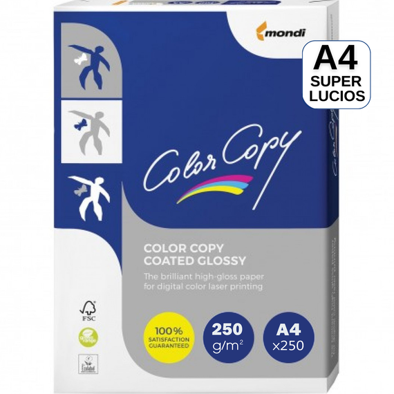 Hartie COLOR COPY Coated Glossy, A4, 250 g/mp, 250 coli/top - Papet