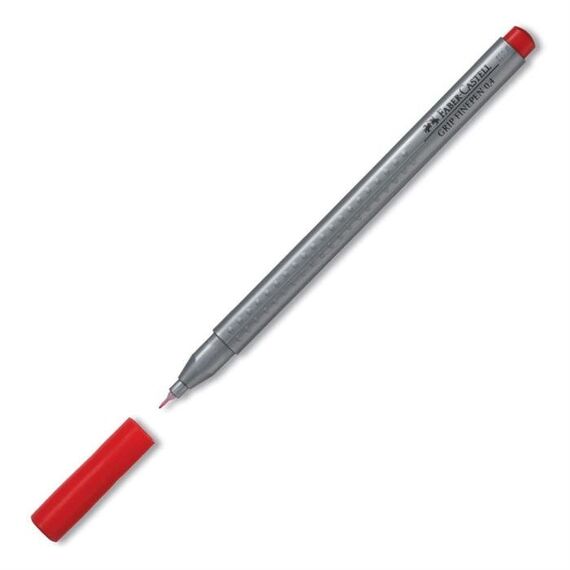 Fineliner 0.4 mm cu grip, FABER-CASTELL, ALEGE CULOAREA: Rosu magenta - Papet