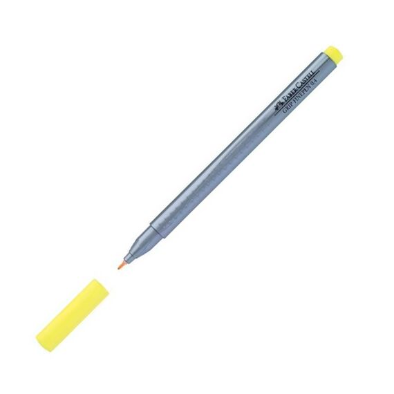 Fineliner 0.4 mm cu grip, FABER-CASTELL, ALEGE CULOAREA: Galben - Papet