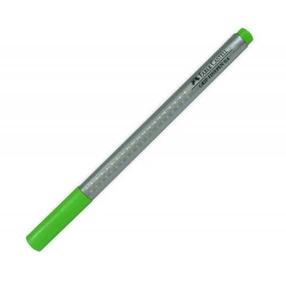 Fineliner 0.4 mm cu grip, FABER-CASTELL, ALEGE CULOAREA: Verde Iarba - Papet