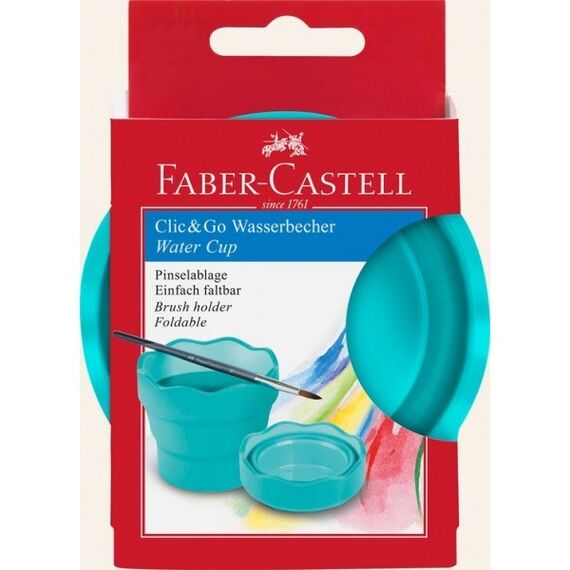 Pahar pentru apa, FABER-CASTELL Click&Go, ALEGE CULOAREA: Turcoaz - 3Papet