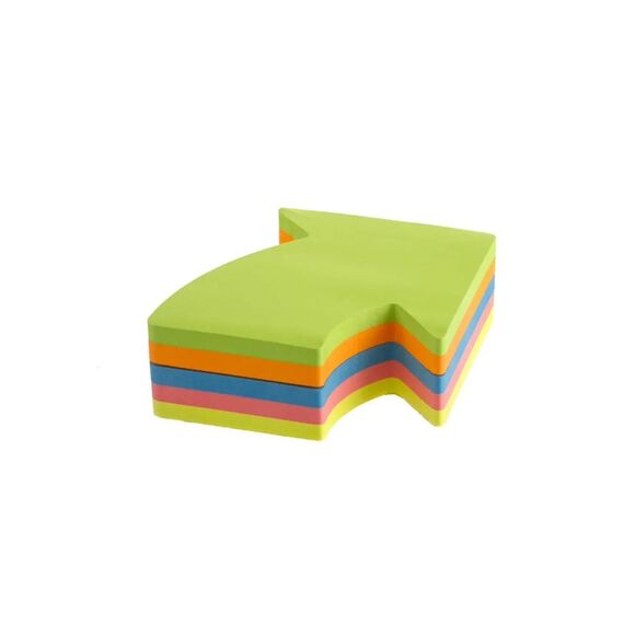 Notes autoadeziv forma SAGEATA, 70x70mm, 250 file, 5 culori neon, KORES - 2Papet