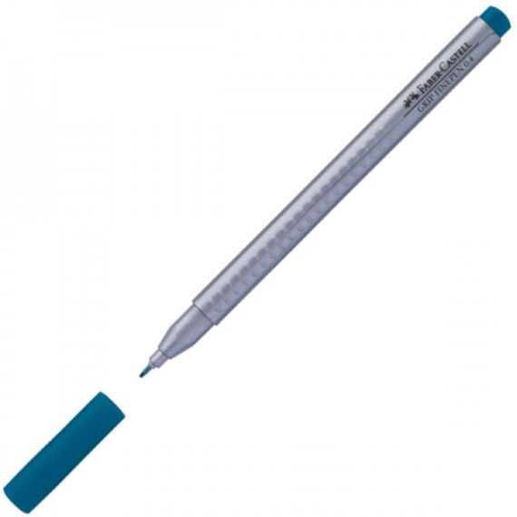 Fineliner 0.4 mm cu grip, FABER-CASTELL, ALEGE CULOAREA: Cobalt turquoise - Papet