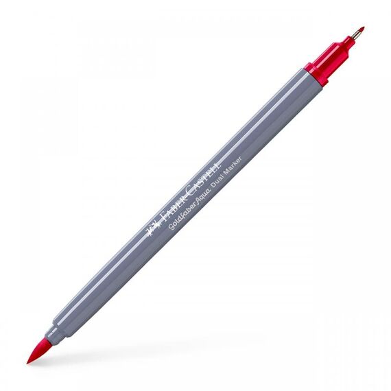 Marker Solubil cu 2 Capete, FABER-CASTELL Goldfaber Aqua, ALEGE CULOAREA: Carmin permanent - Papet