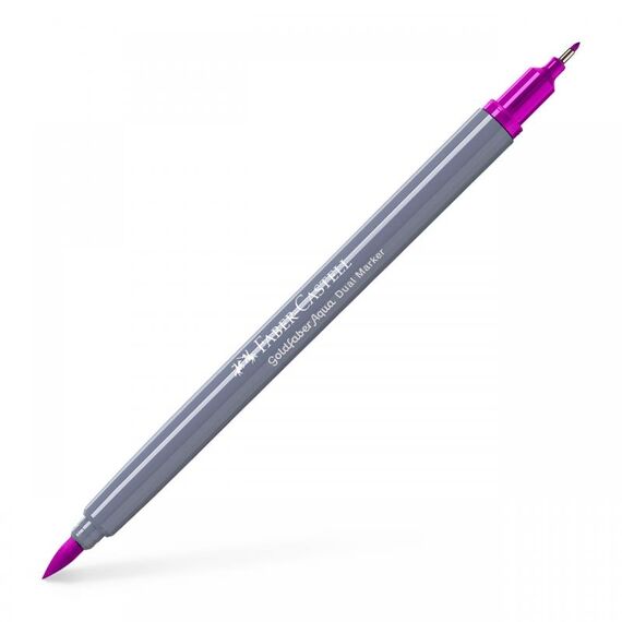 Marker Solubil cu 2 Capete, FABER-CASTELL Goldfaber Aqua, ALEGE CULOAREA: Magenta - Papet