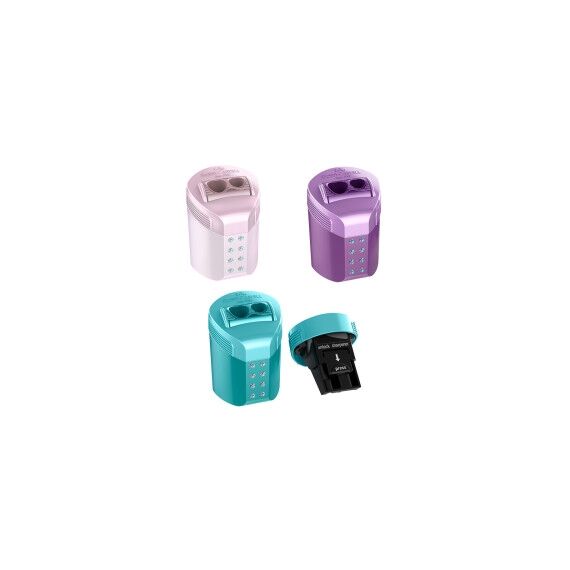 Ascutitoare dubla FABER-CASTELL Roll-On Sparkle Pastel - Papet