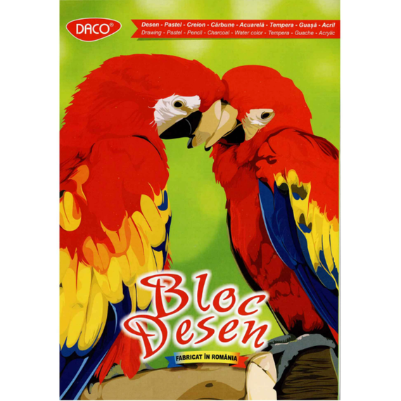 Bloc de desen A4, 170g/mp, 16 file, DACO - Papet